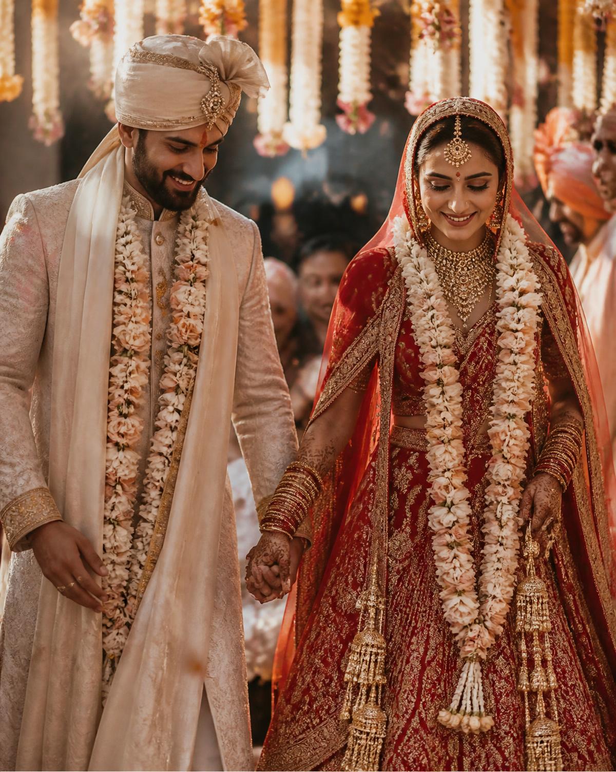 Bride and groom during the wedding ceremony